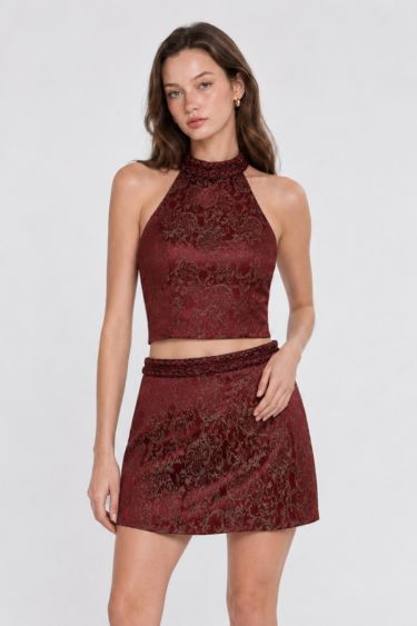 YQE605013-T-BURGUNDY-BROWN
