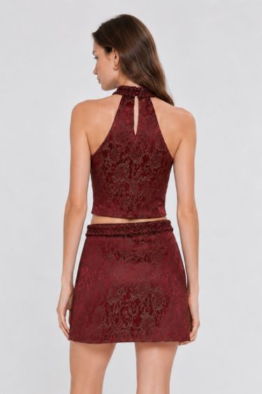 YQE605013-T-BURGUNDY-BROWN